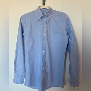 Proper Cloth Clark Oxford Cloth Button Down OCBD Light Blue MTM Slim 15.5/34 EUC
